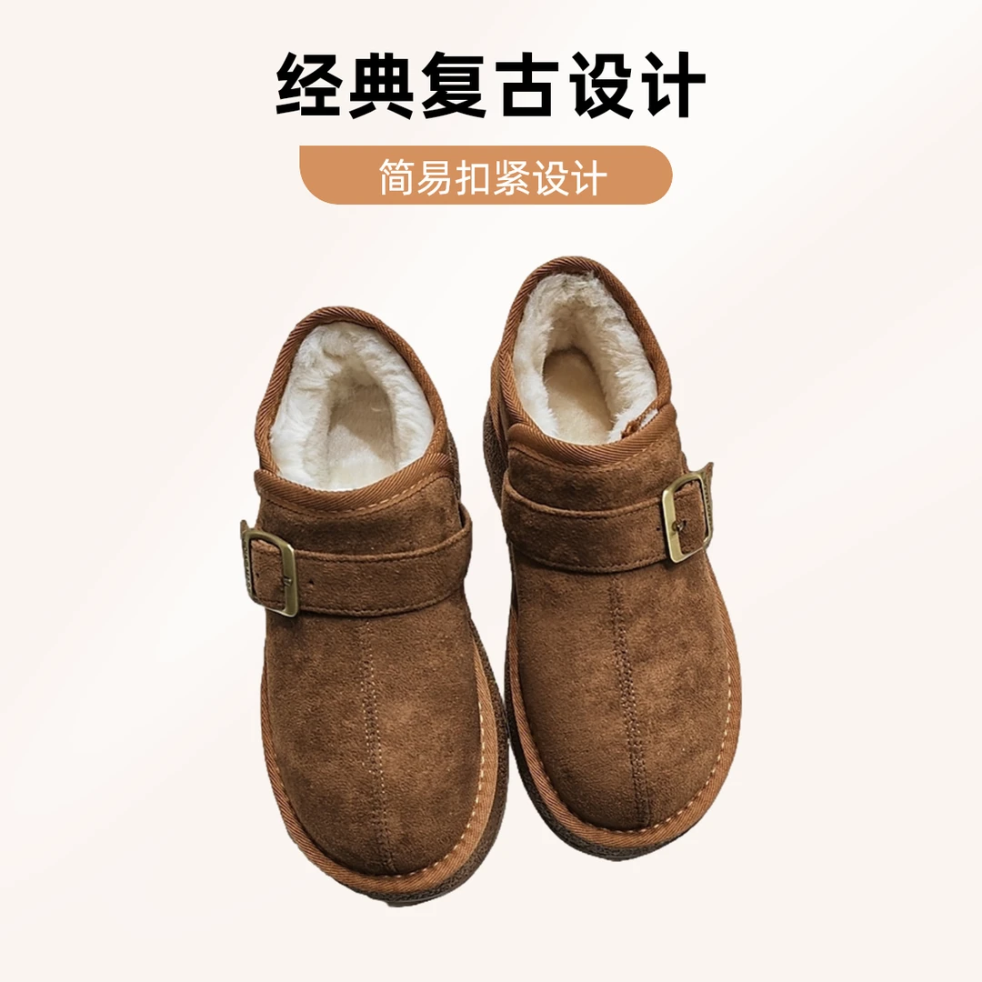 女棉鞋经典复古港风青春潮流极简风休闲温暖舒适防滑耐磨时尚百搭
