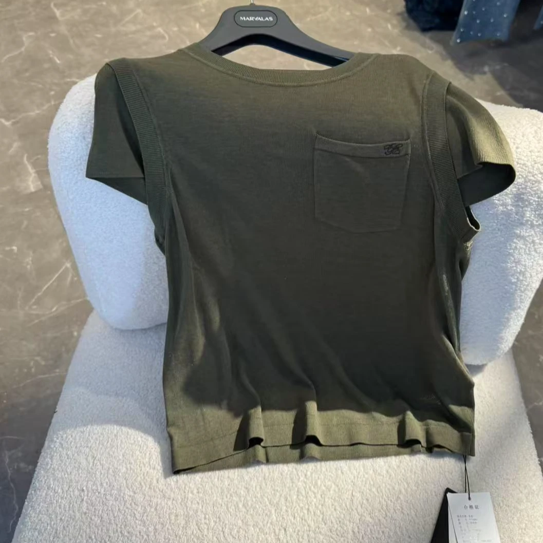 曼德诗新款短袖莱赛尔天丝针织爆款短T春夏款短袖Y710067