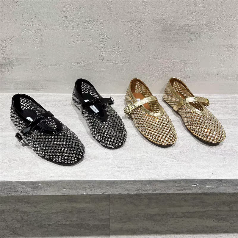 凉鞋镂空2025春新款高级真皮爆款气质一字带平底女款单鞋玛丽珍鞋