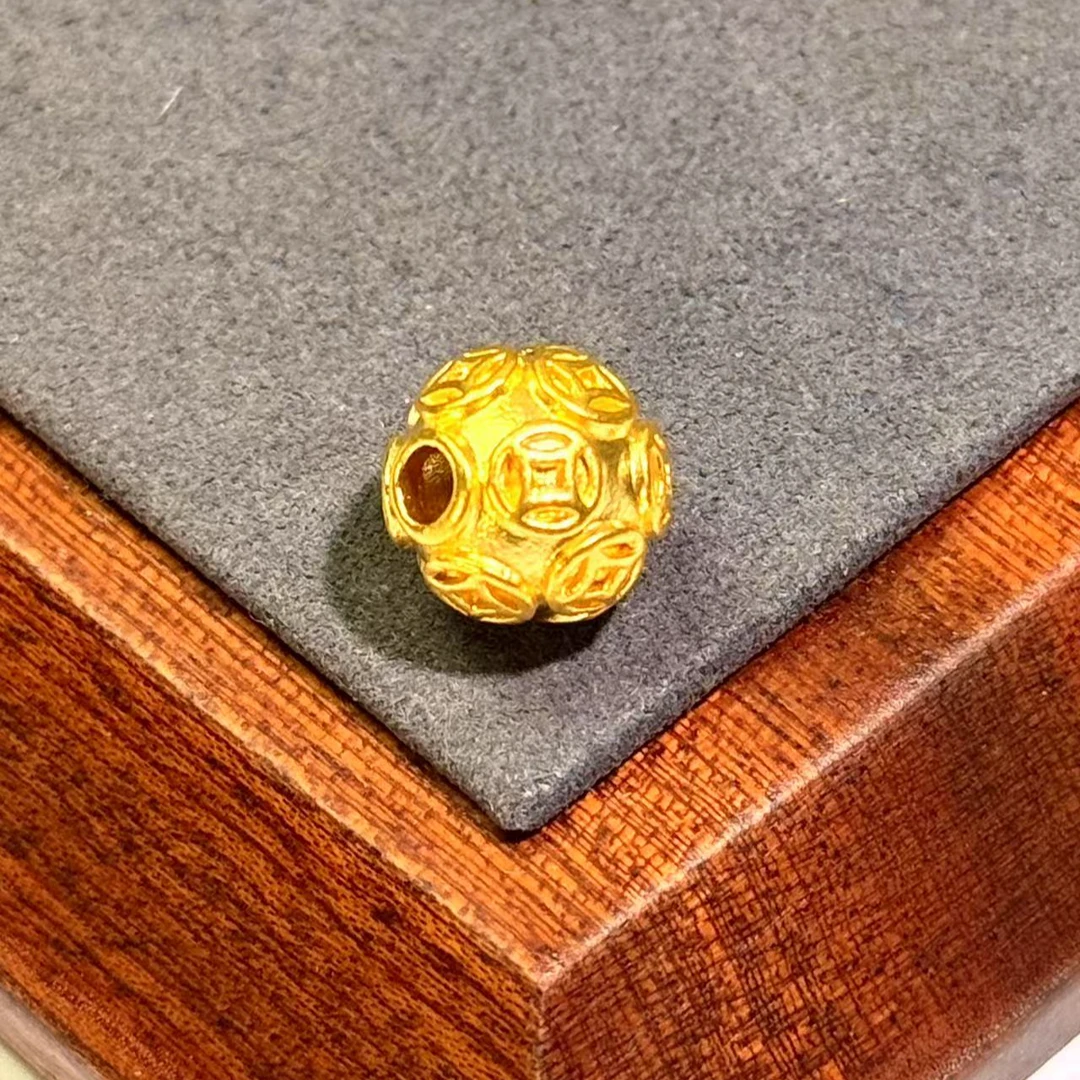 足金999卡11m钱币转运珠CH6677