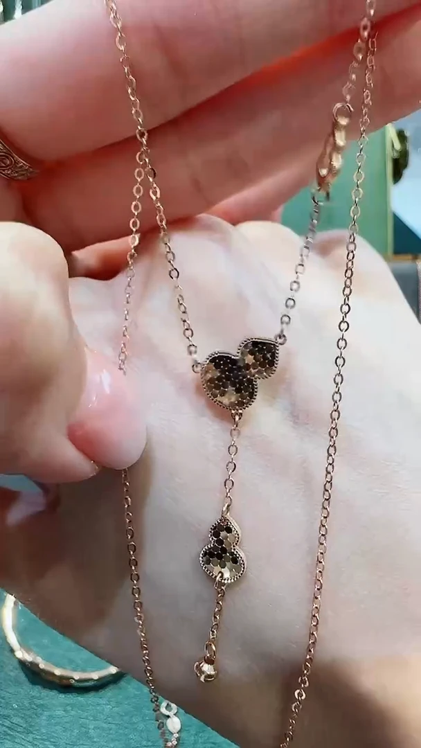 【闪购商品】18K金套链18K金爆闪葫芦套链