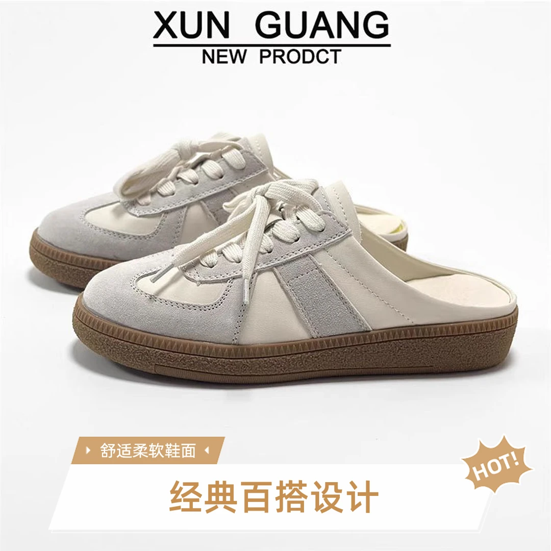 时尚休闲鞋经典漆皮软鞋小白鞋夏季厚底四季通用懒人鞋休闲