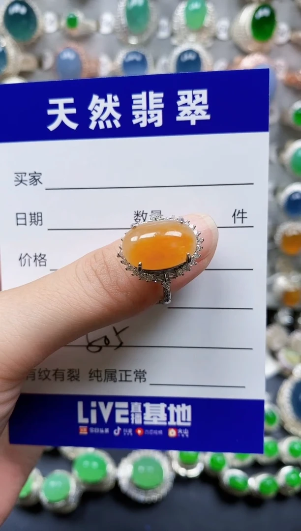 翡翠戒指银S925镶嵌505