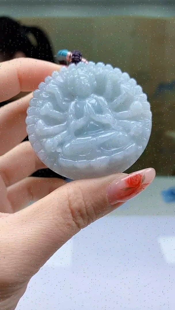 【闪购商品】定制翡翠未镶嵌4902ty-毛货挂件50