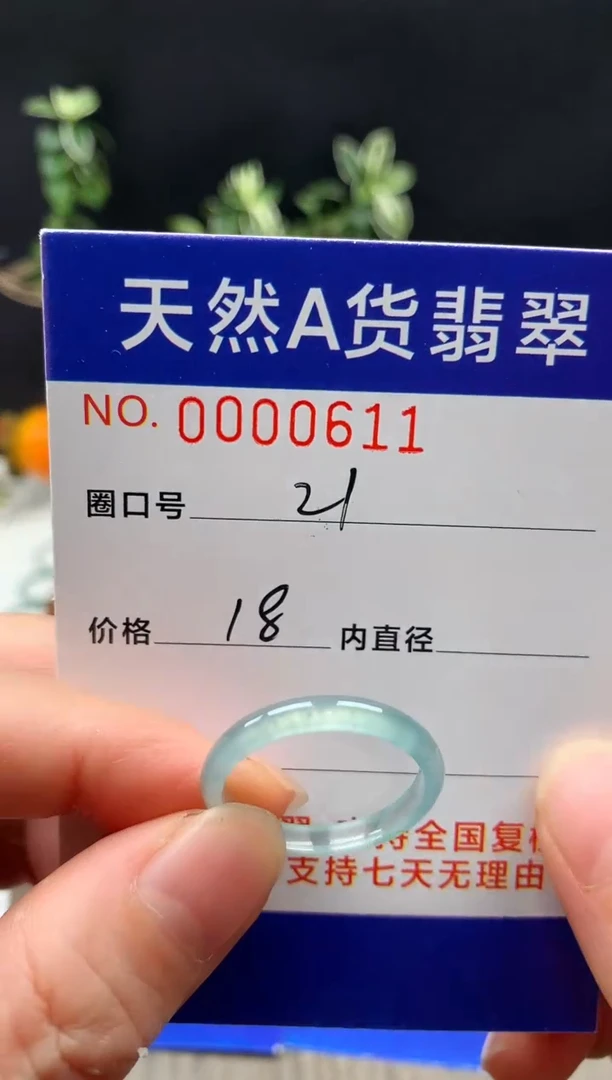 未镶嵌戒指翡翠21#