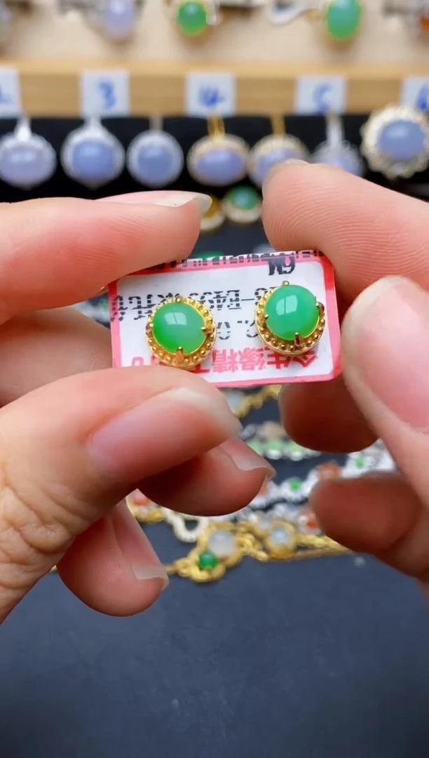 银S925镶嵌戒指翡翠0996