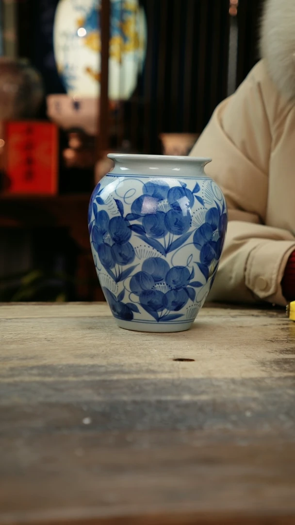 【闪购商品】瓷片景德镇纯手工釉下彩精品花瓶