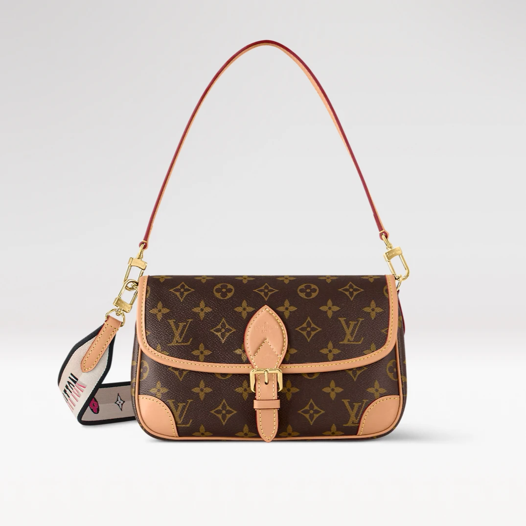 未使用 LouisVuitton/路易威登 98/全新经典老花法棍单肩斜挎包