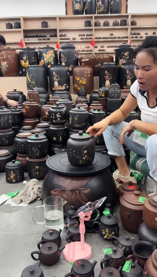 罐瑕疵 彩填 锤纹 冬瓜 247