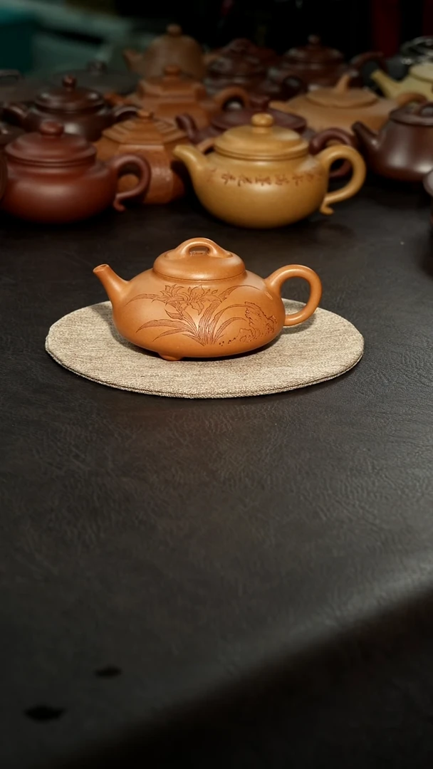 茶壶紫砂木*人05黄金段饮瓢