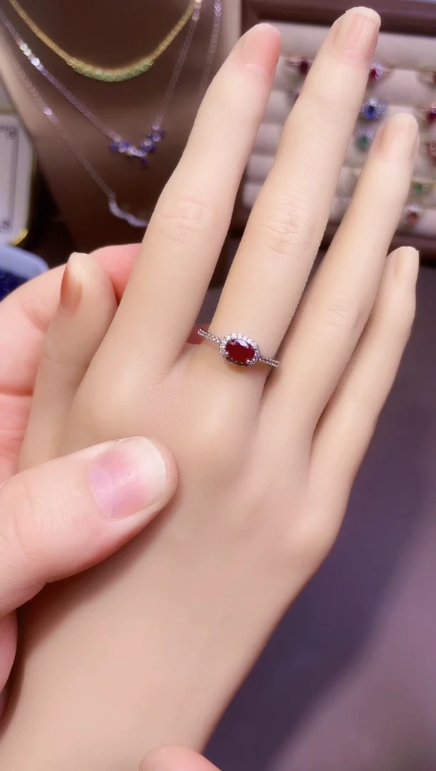 【闪购商品】红宝石戒指银S925镶嵌一枚