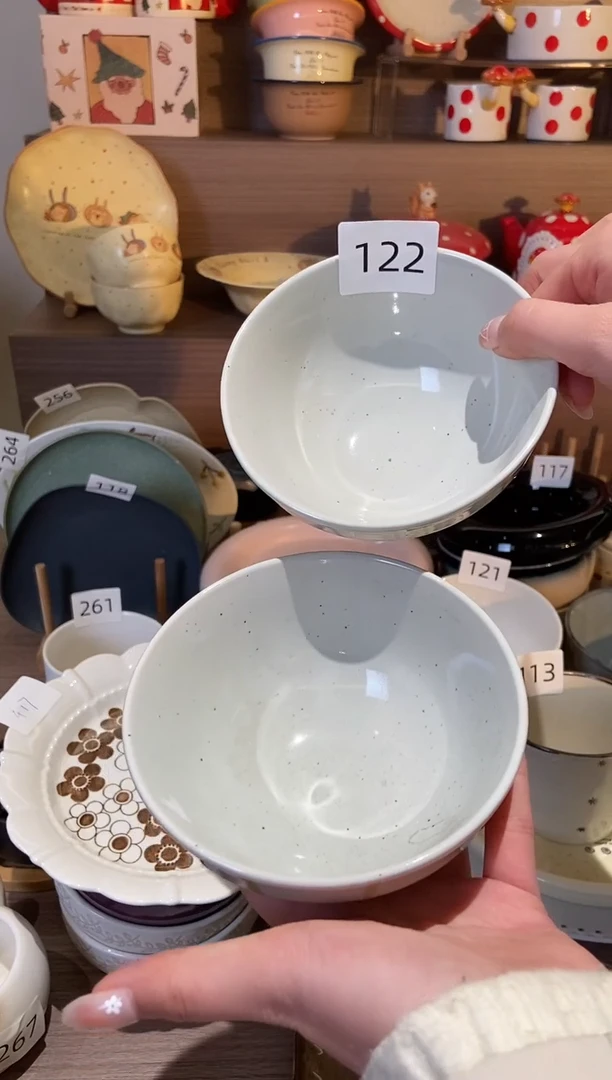 【闪购商品】瓷122一棕一蓝芝麻釉饭碗 2个装 瑕疵