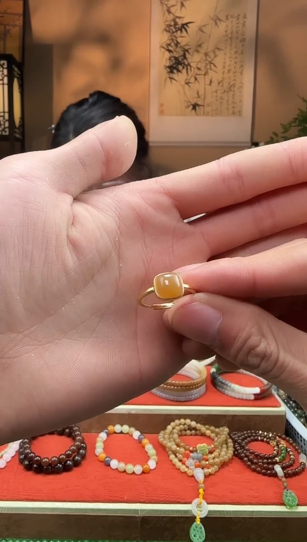 【闪购商品】和田玉戒指银S925镶嵌