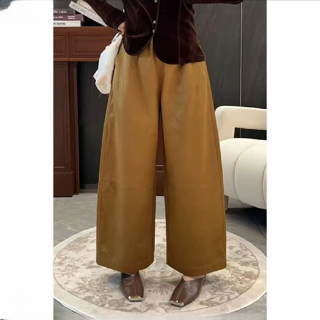 298802锦绸油丝柔阔腿裤通勤时尚百搭气质女装休闲潮流网红