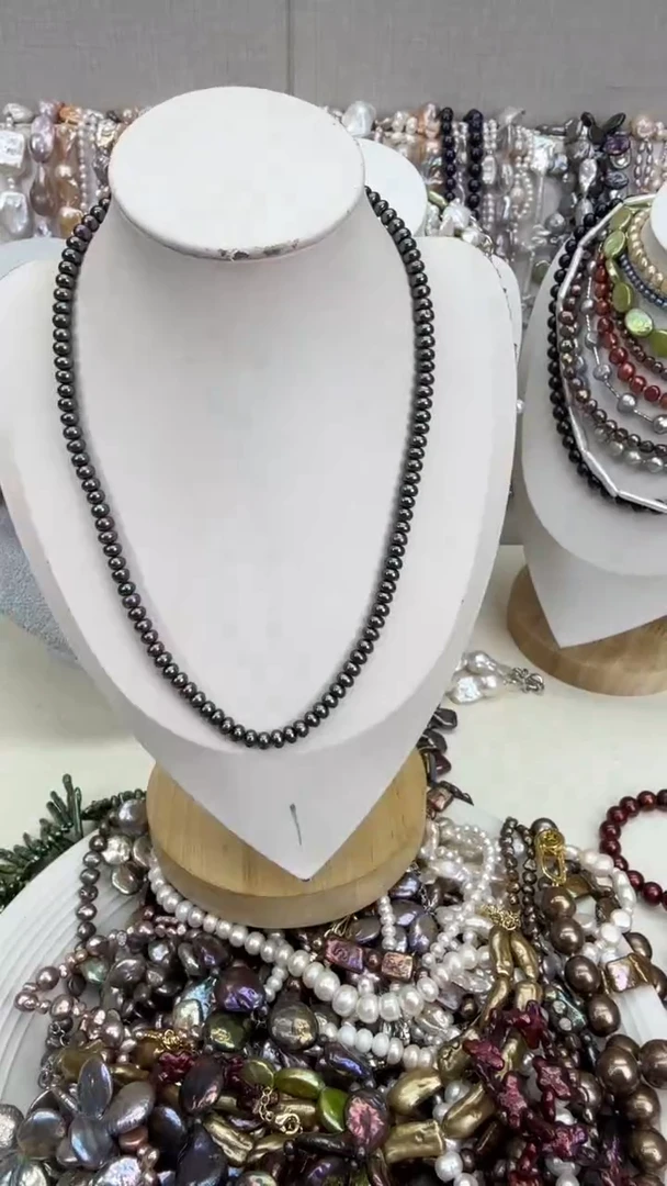 颈饰银S925镶嵌淡水珍珠1