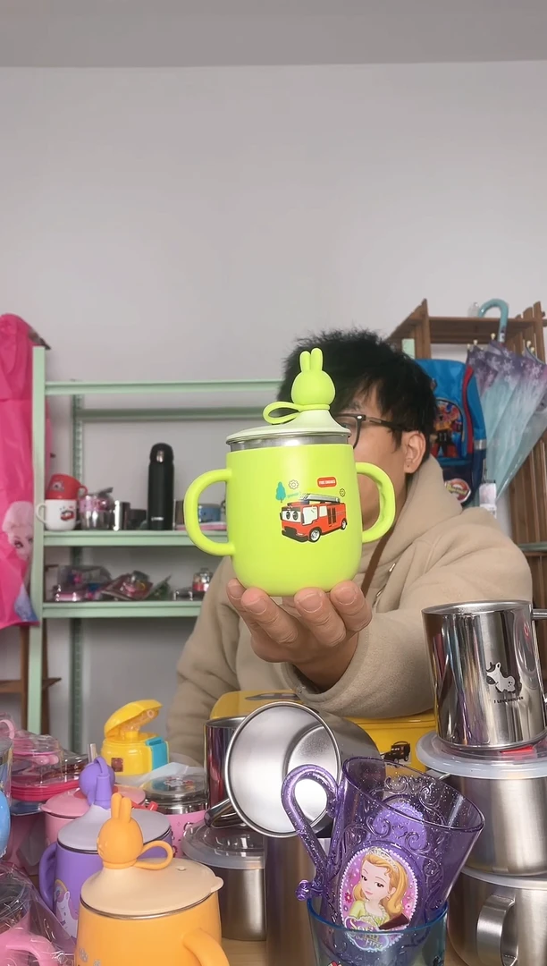 不锈钢绿色小车300ML