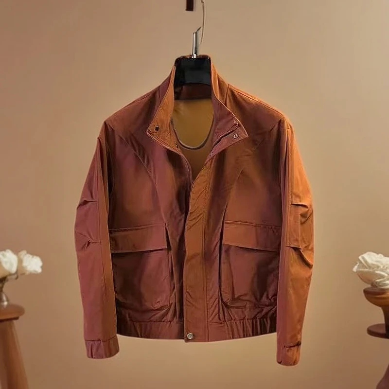 2025新款春装男装短外套百搭休闲痞帅潮牌潮流高级感男装夹克薄款