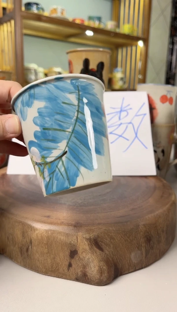 【闪购商品】瓷片手绘高温釉下彩陶瓷