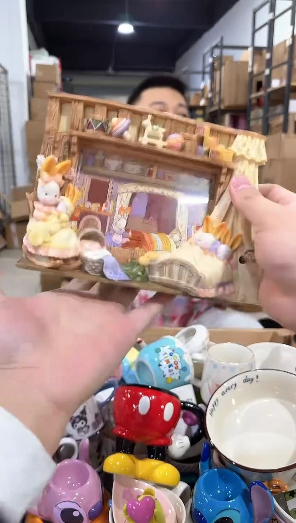 瓷片小号原盒时尚兔音乐相框