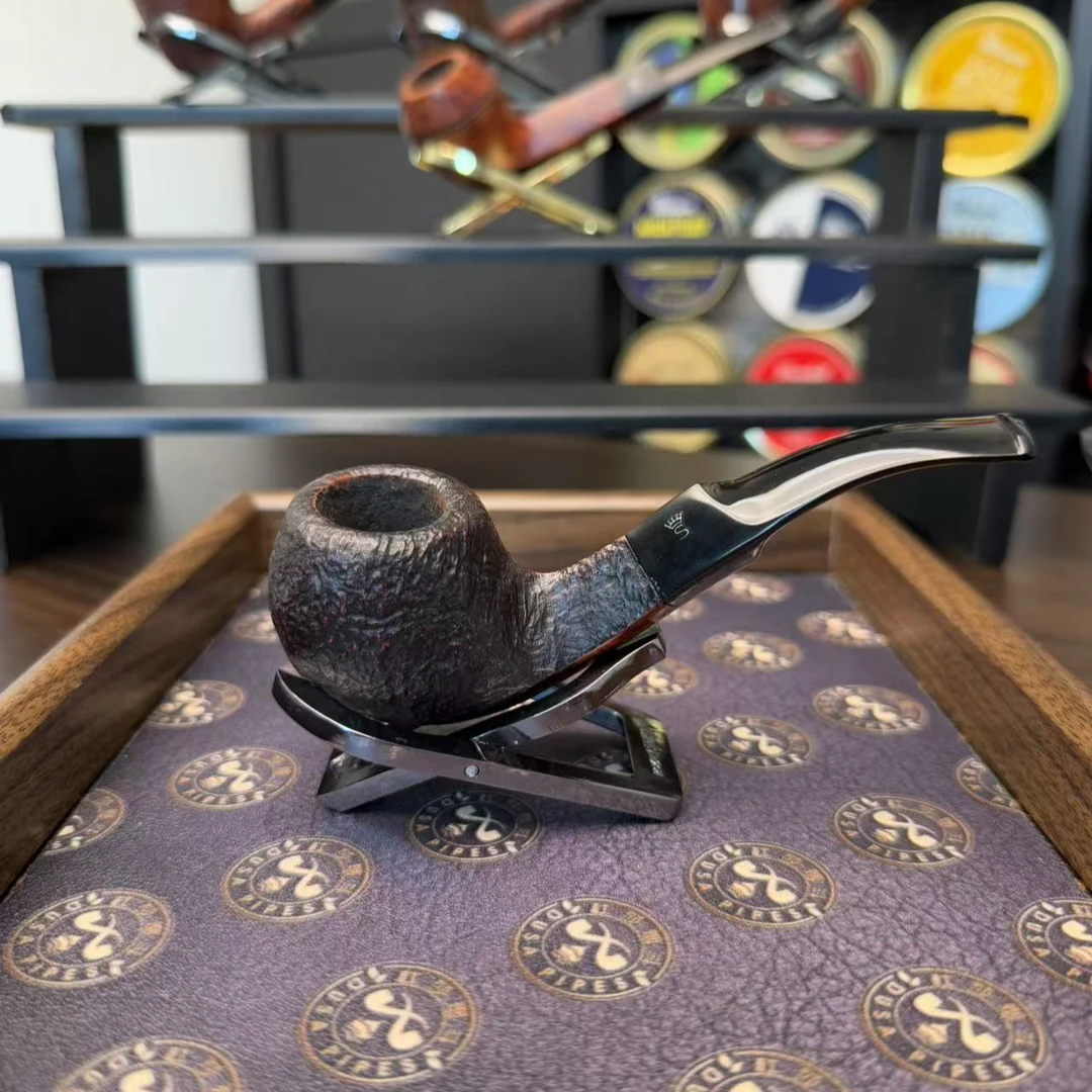 Stanwell史丹威空冠时期豪华制程伊瓦森设计07号喷砂河豚烟斗