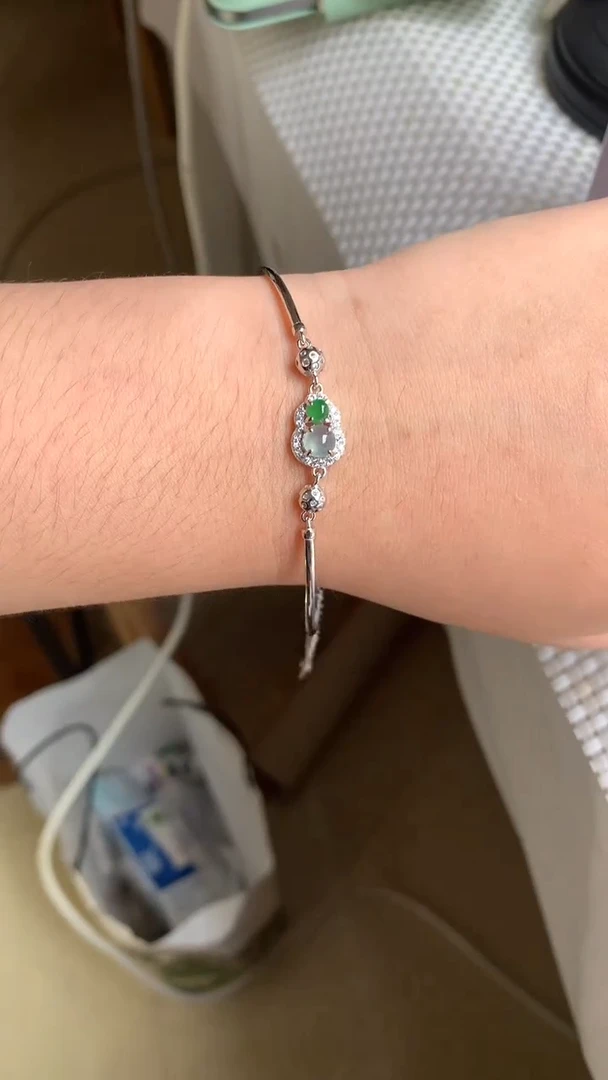 银S925镶嵌戒指翡翠项链1