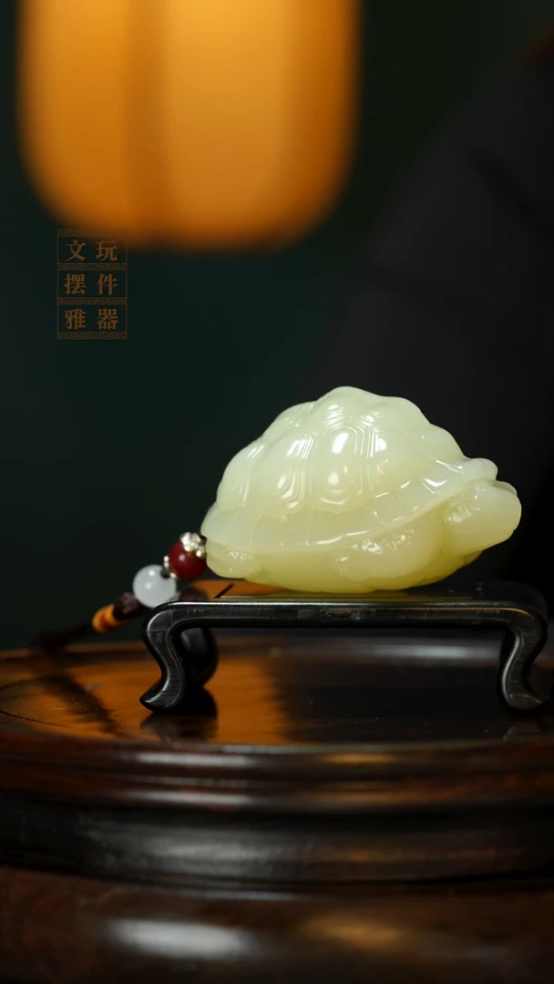 玉《长寿安康》手把件摆件