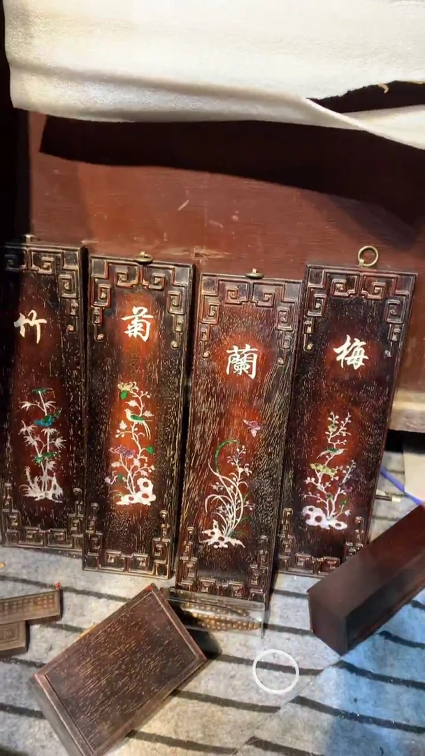 木紫檀梅兰竹菊