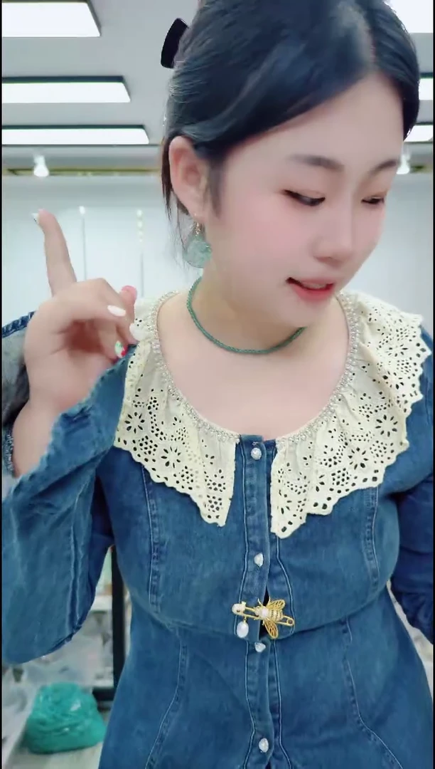 玛瑙/玉髓颈饰合金1161蓝水色颈链