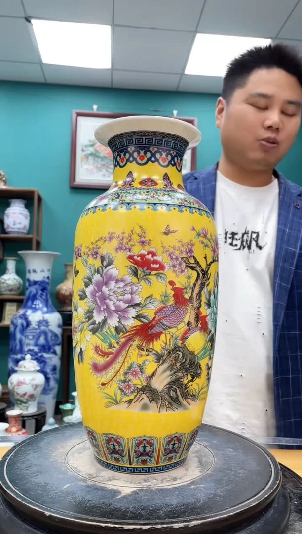 摆件黄冬瓜陶瓷摆件