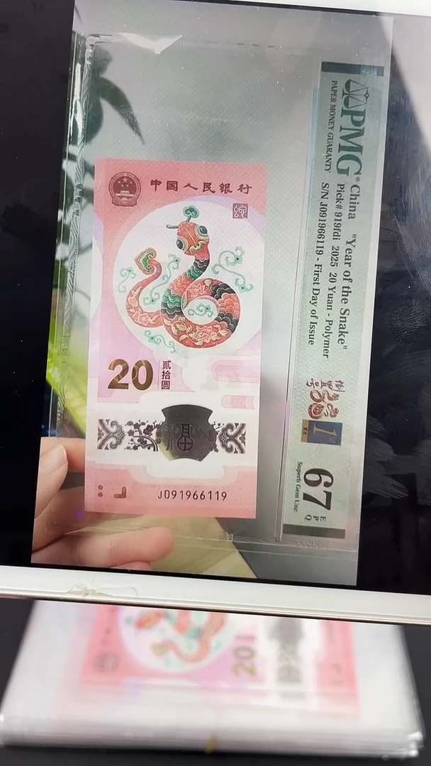 塑料蛇钞倒置号67分金兰标数4满号，