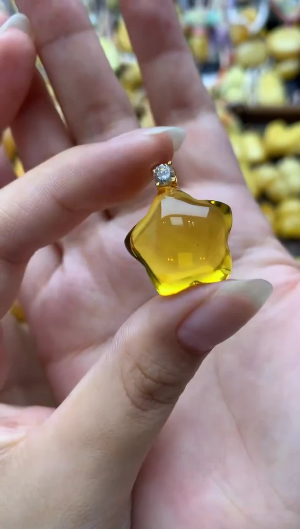 银S925镶嵌琥珀珠宝奇石047琥珀蜜蜡瑕疵品介意勿拍