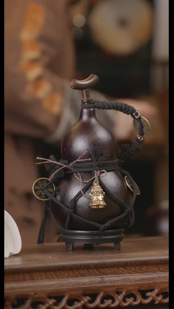 【闪购商品】120号精品天然大漆工艺防渗内胆酒葫芦~