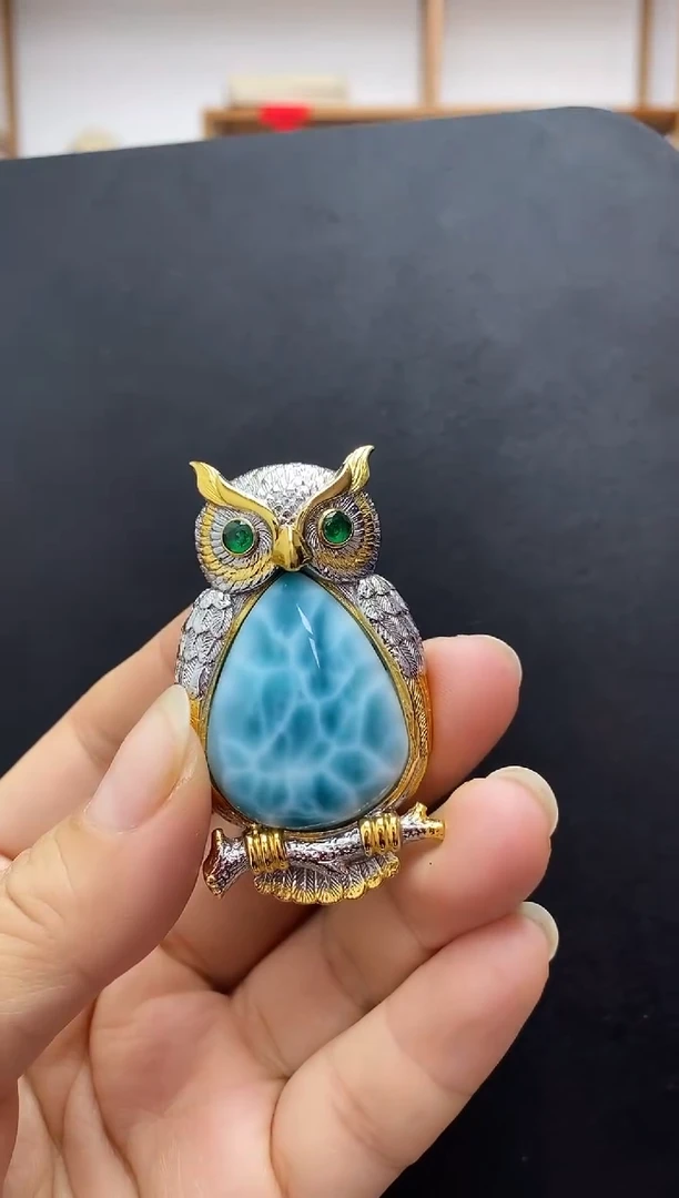 未镶嵌针钠钙石（海纹石）手链戒指