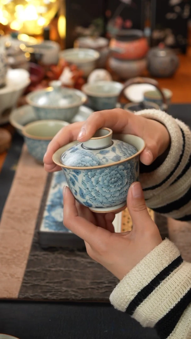 【闪购商品】朴云堂牡丹盖碗朴云堂牡丹盖碗