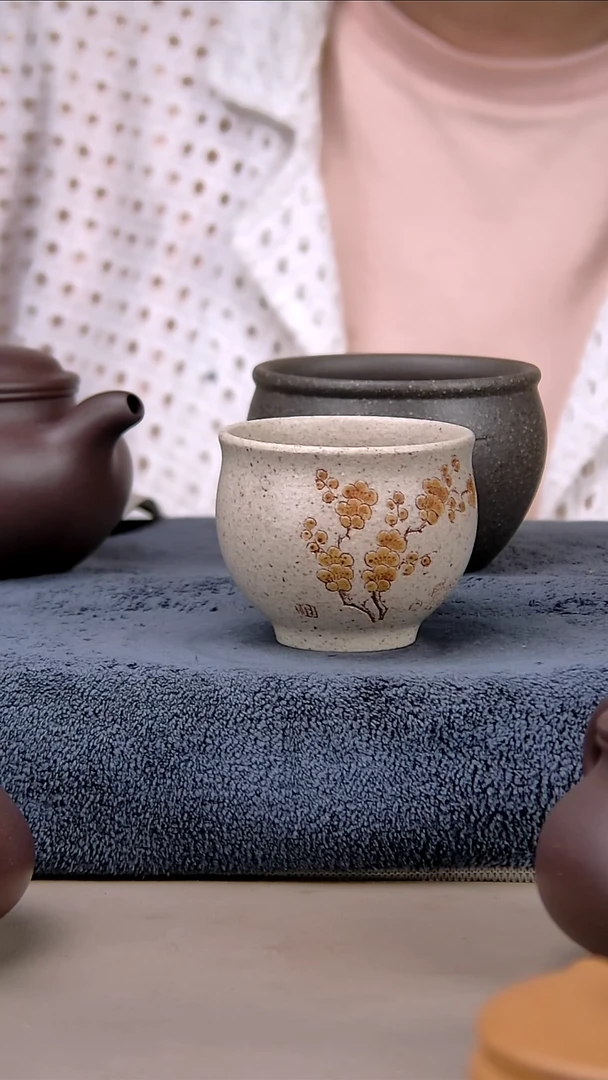 茶壶紫砂100白玉段杯子