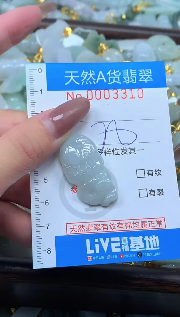 颈饰未镶嵌翡翠净货挂件-3310