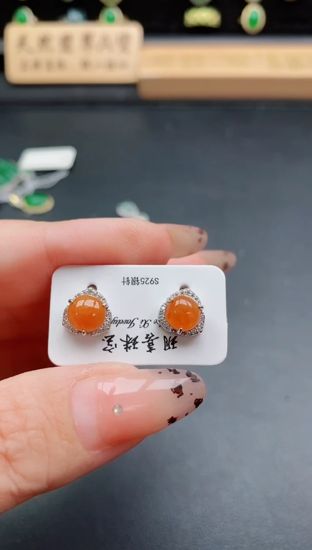 银S925镶嵌戒指翡翠1