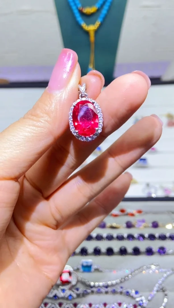 银S925镶嵌耳饰紫晶1