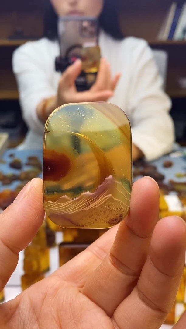 琥珀颈饰未镶嵌SN76-48（见山）星空