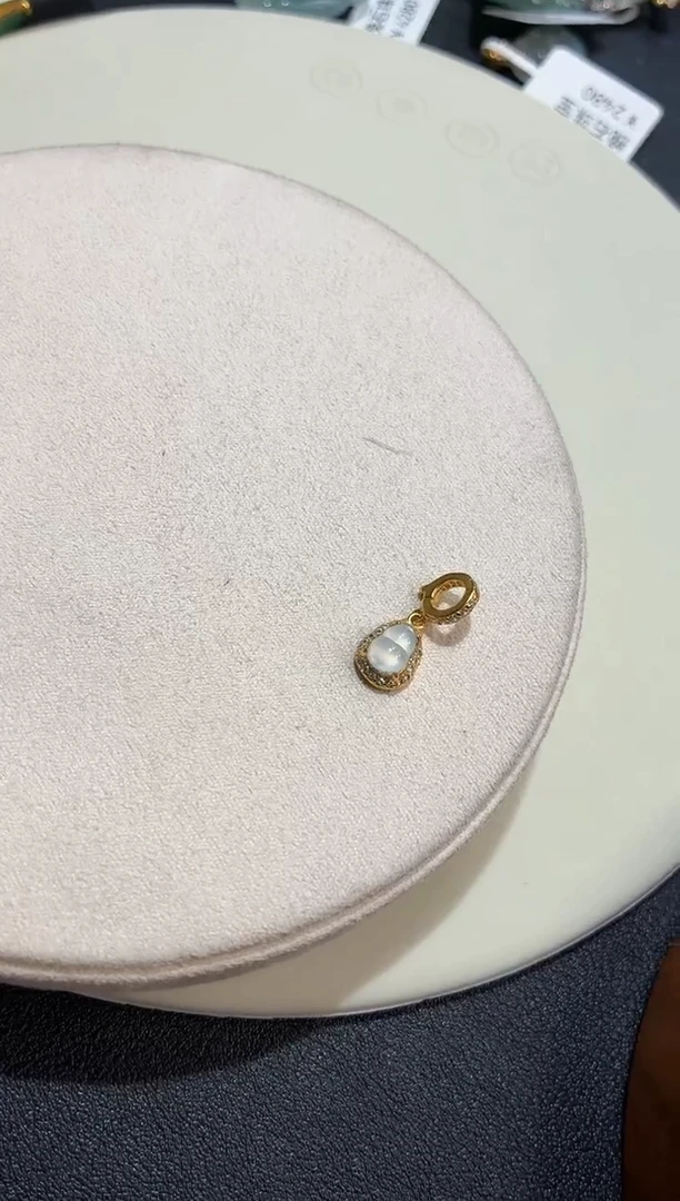 吊坠(不含链)银S925镶嵌翡翠【挽石珠宝】葫芦