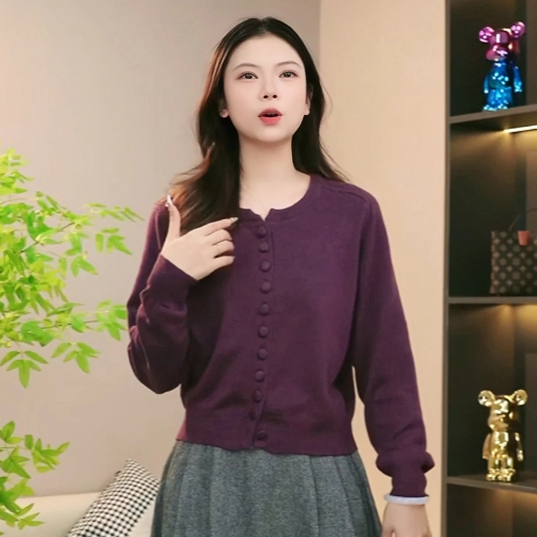 高档显瘦气质打底上衣女2024年冬季休闲风减龄遮肉时尚百搭针织衫