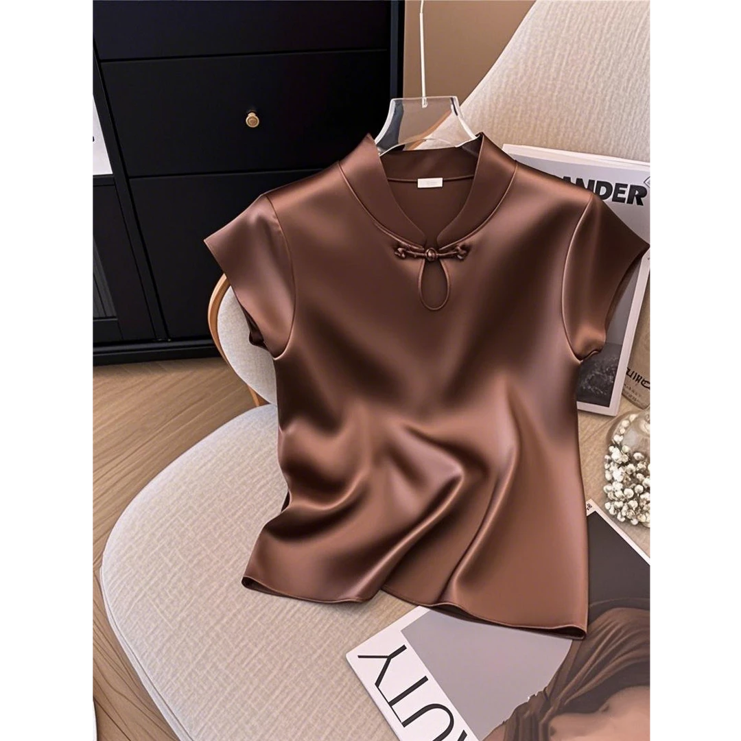 2025夏季新款女装爆款新中式国风设计感轻奢高级感超好看显瘦上衣