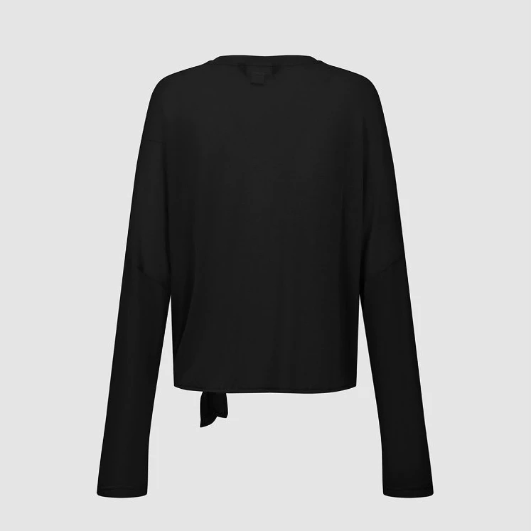 UR2025秋季新款女装慵懒休闲风绑带超宽松长袖T恤UWB450049