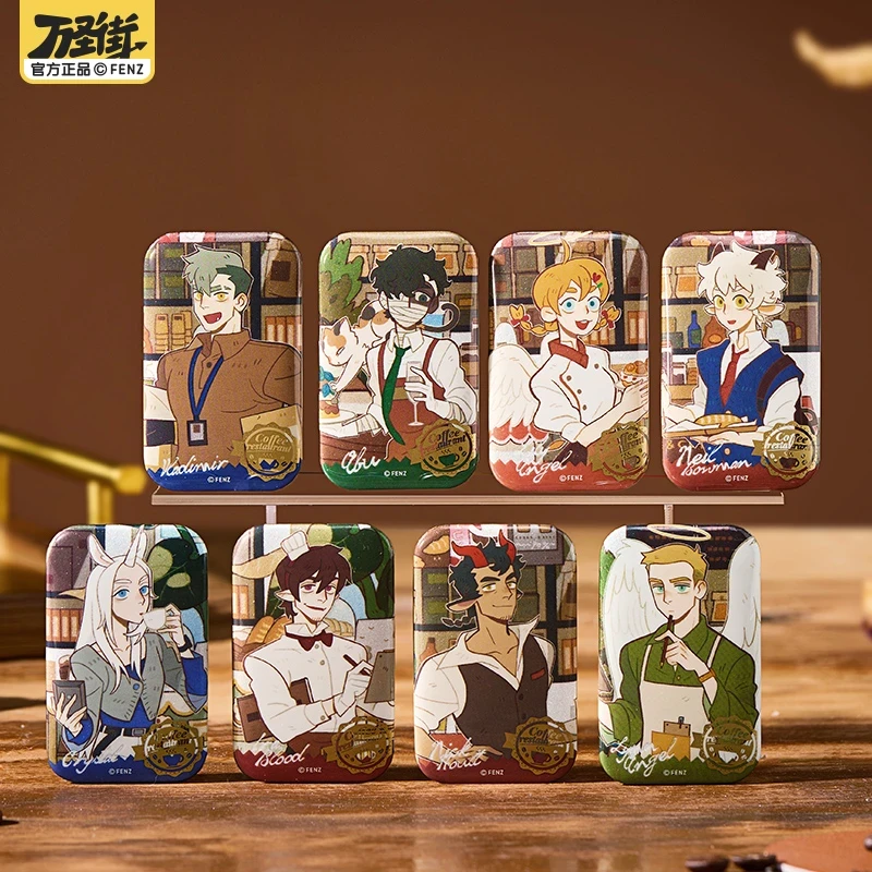 万圣街-香醇时光系列-马口铁徽章透卡镭射票冰箱贴伪拍立得