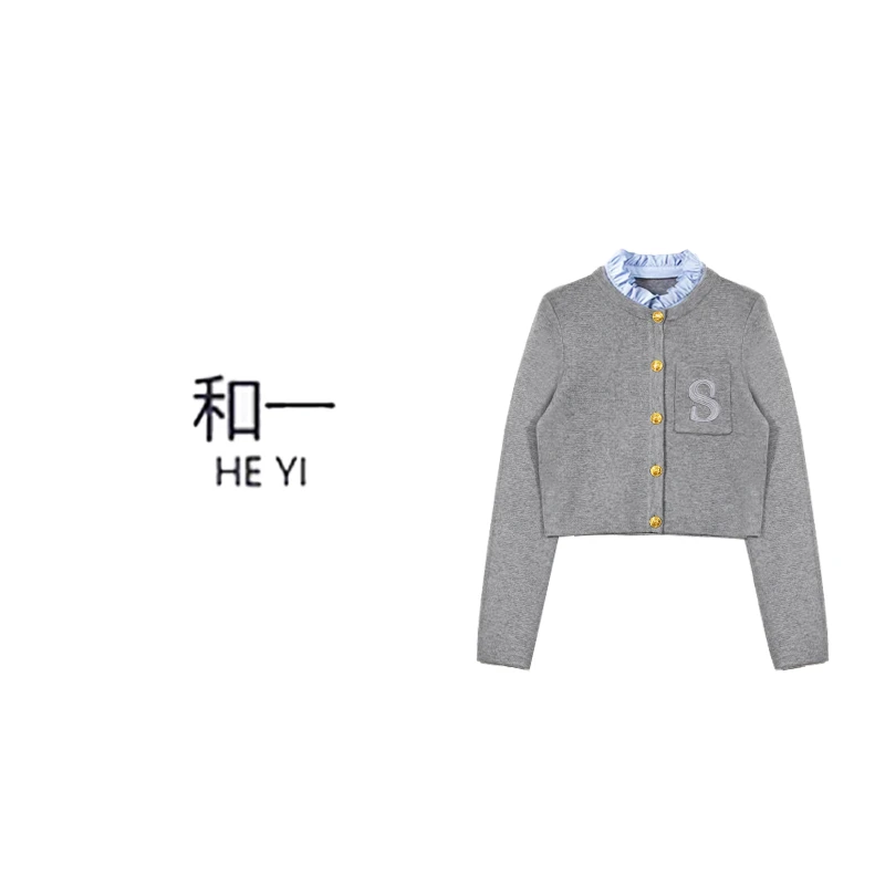 小众设计感套头纯棉长袖针织衫-00150