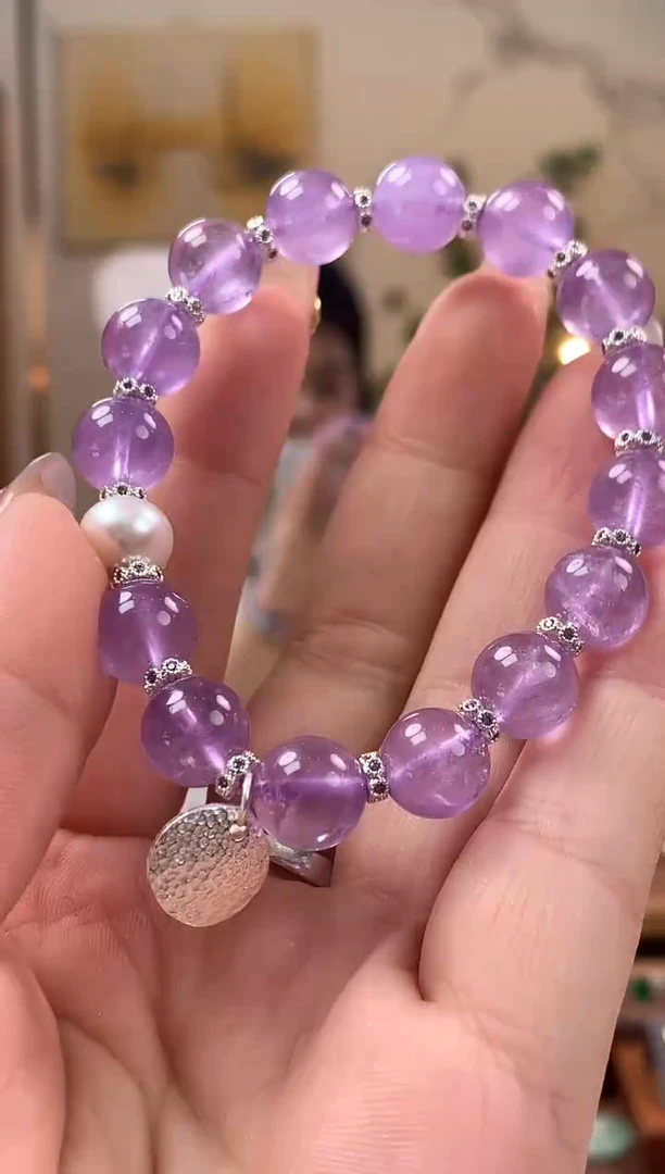 【闪购商品】紫晶手串银S925镶嵌手串