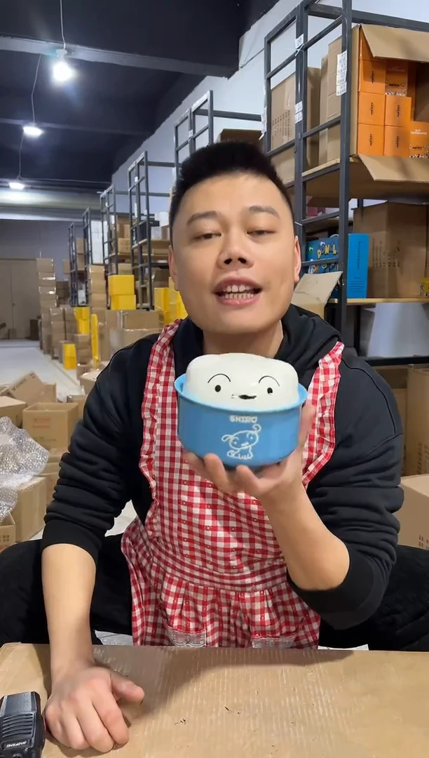 【闪购商品】杯蓝色小白带盖碗