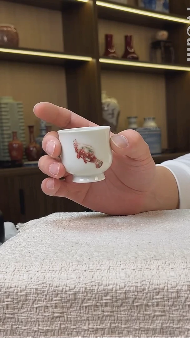 瓷片景德镇毛仔柴窑杯