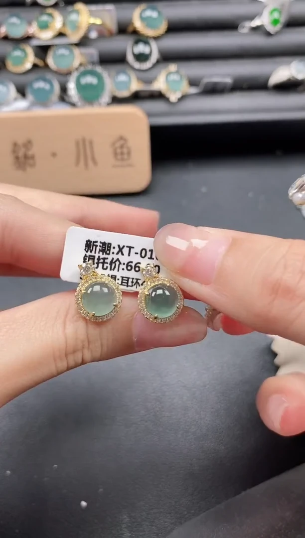 翡翠戒指银S925镶嵌51511