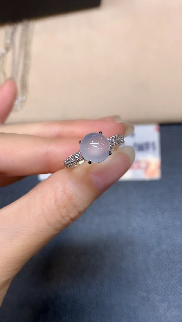 18K金镶嵌戒指翡翠14【无鉴赏期】